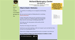 Desktop Screenshot of hollandbankruptcy.com