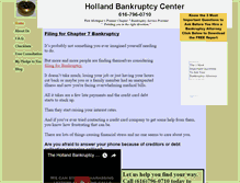 Tablet Screenshot of hollandbankruptcy.com